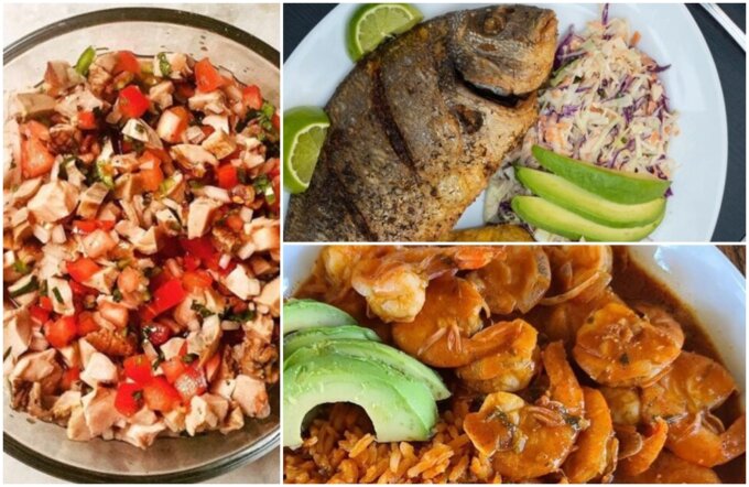 Comidas de Pescado y Mariscos de Honduras!